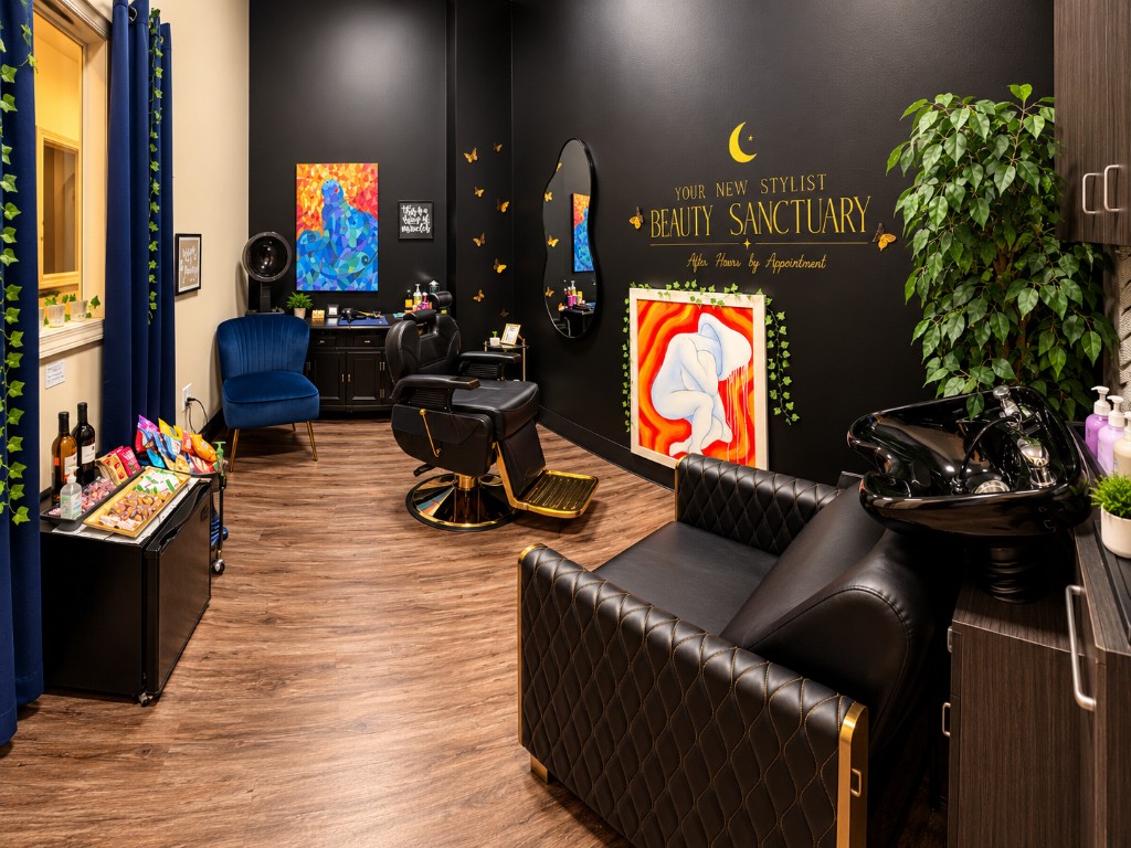 The private Beauty Sanctuary salon suite in Alpharetta